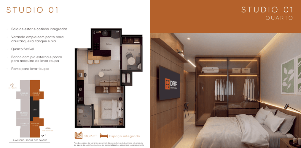 Studio em Santa Mônica - Uberlândia